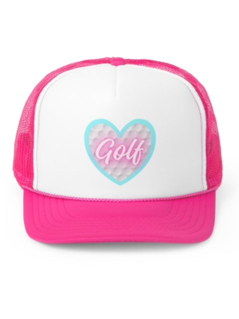 Heart Golf Trucker Hat